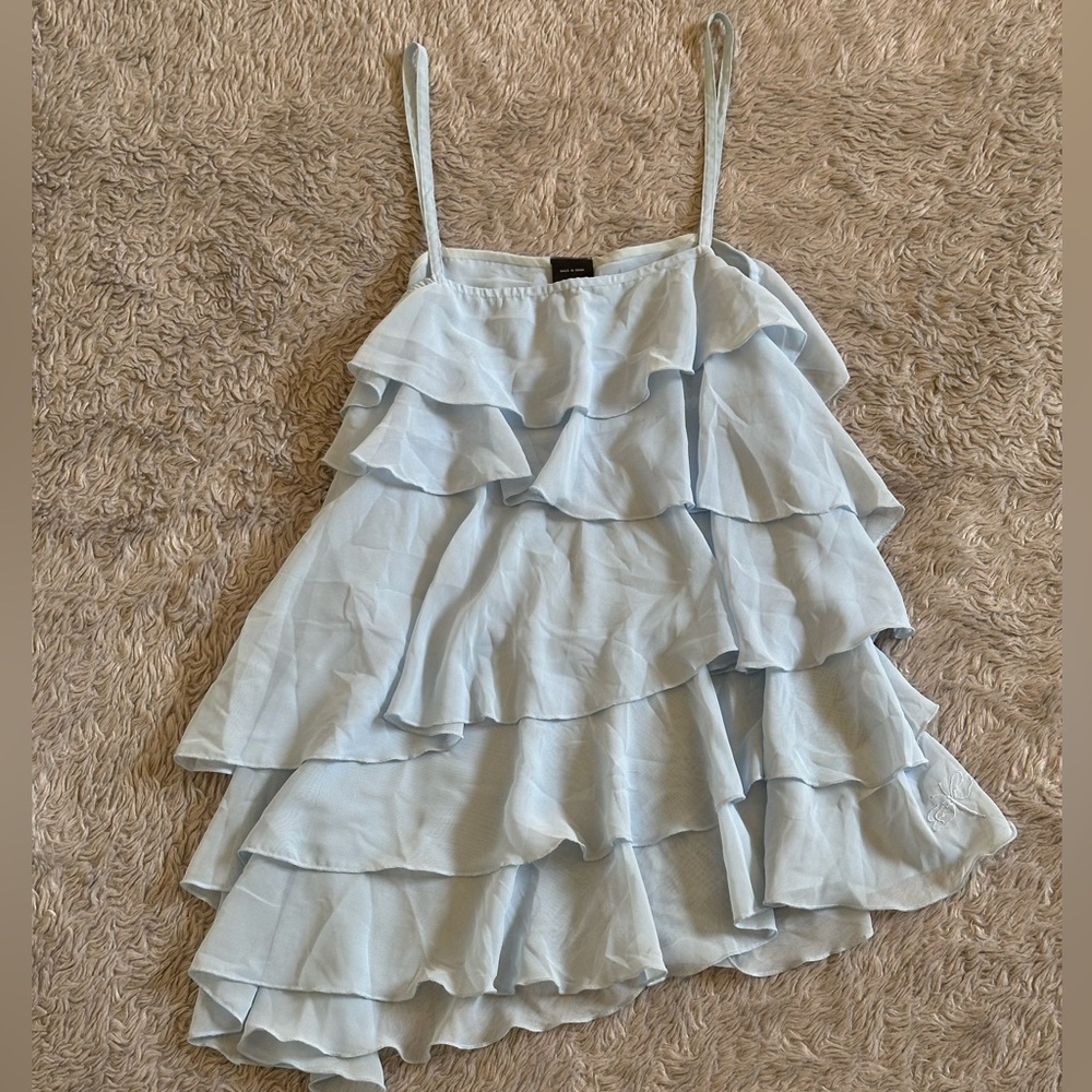 Vintage, Light Blue FUBU spaghetti strap top, Size L